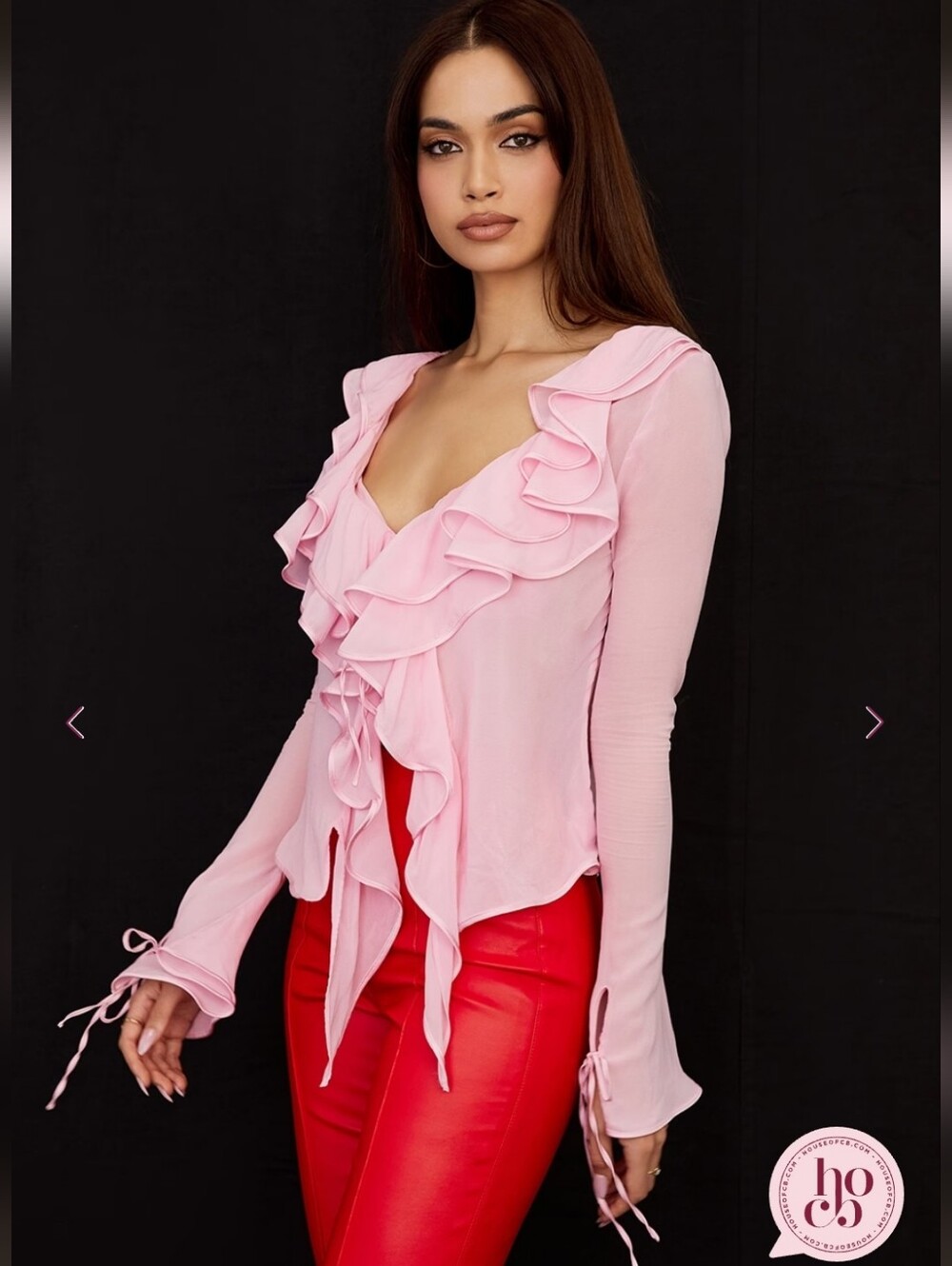 Pink Ruffle Blouse - Picture 2 of 8